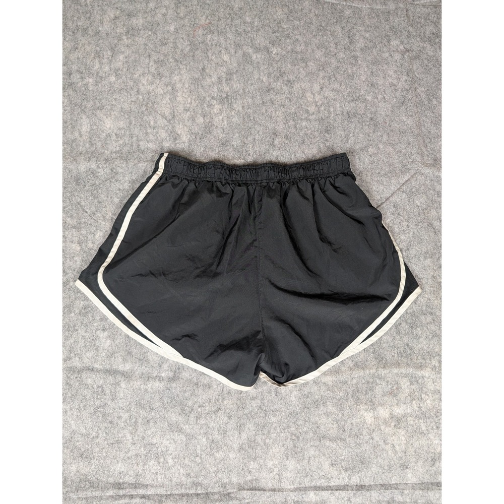 Nike Dri-FIT‎ Women's Running Shorts Black White Trim Brief Liner Gym Workout